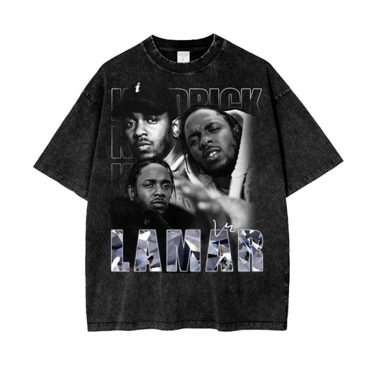 Kendrick Lamar | Acid Wash Oversize T-Shirt - 250 GSM